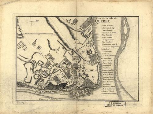 E109 - Plan de la ville de Quebec.