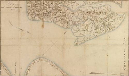 E109 - Carte des environs d'Hampton.
