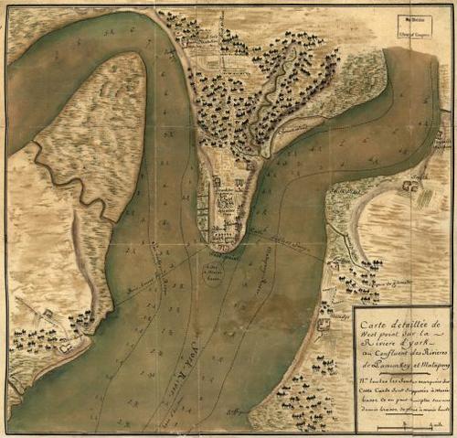E109 - Carte detaillée de West Point sur la rivière d'York au confluent des Rivières de Pamunkey et Matapony.