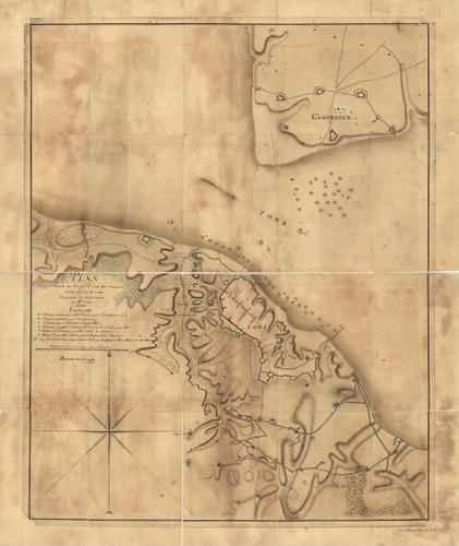 E109 - Plan d'York en Virginie avec les attaques faites par les Armées françoise et américaine en 8bre. 1781.