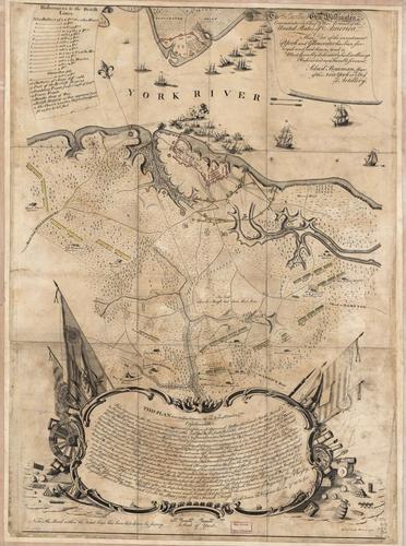 E109 - To His Excellency Genl. Washington, Commander in Chief of the armies of the United States of America, this plan of the investment of York and Gloucester has been surveyed and laid down,