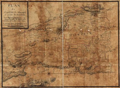 E109 - Plan du canton de Plimouth et partie des Baradéres.