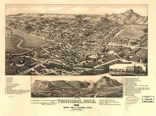 E112 - Trinidad Colorado county seat of Las Animas County - 1882