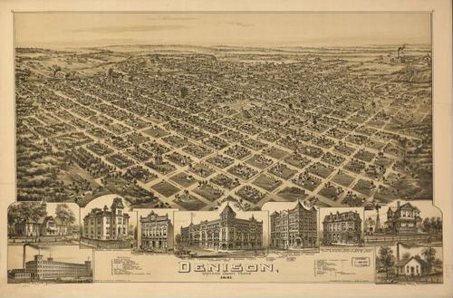 E113 - Denison Grayson County Texas - 1891