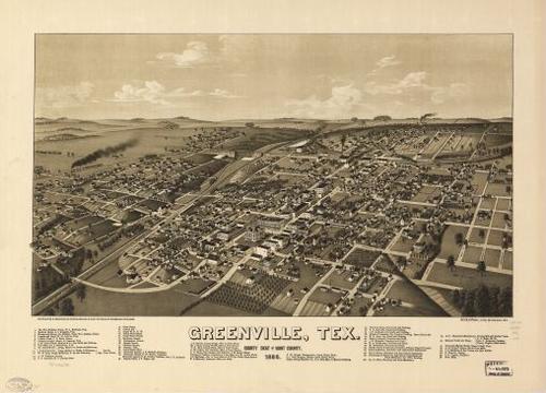 E113 - Greenville Texas county seat of Hunt County - 1886