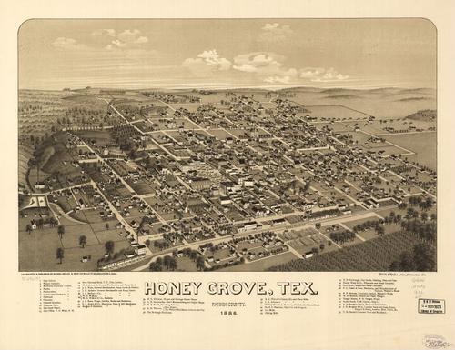 E113 - Honey Grove Texas Fannin County - 1886