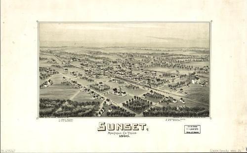 E113 - Sunset Montague Co Texas - 1890