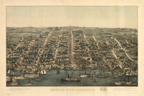 E118 - Birds eye view of Alexandria Virginia - 1863