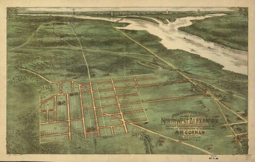 E118 - Perspective view of northwest Alexandria - 1890