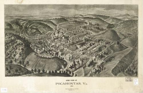 E118 - Aero view of Pocahontas Virginia - 1911