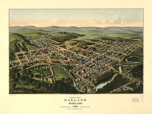 E122 - Birds eye view of Oakland Maryland - 1906