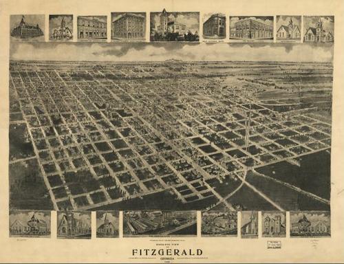 E123 - Birds eye view of Fitzgerald Georgia - 1908