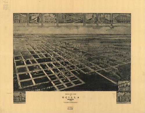 E123 - Birds eye view of Ocilla Georgia - 1908