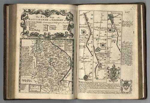 E127.109 - Road from Nottingham to Grimsby. A Map of Lincolnshire.