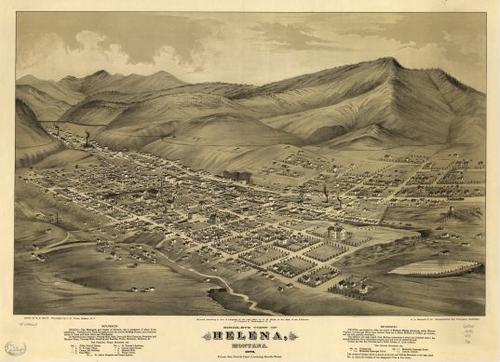 E129 - Birds-eye view of Helena Montana - 1875