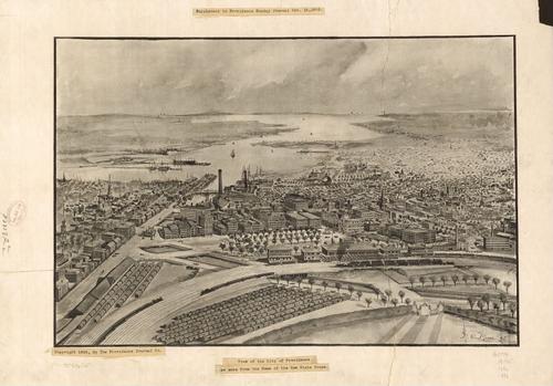 E131 - View of the city of Providence as seen from the dome of the new State House