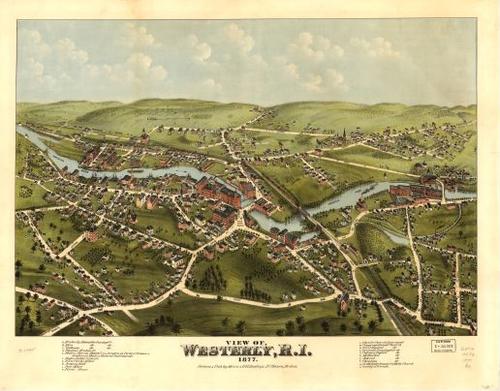 E131 - View of Westerly Rhode Island - 1877