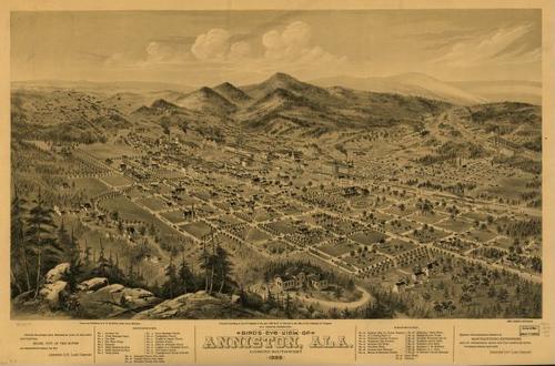 E132 - Birds eye view of Anniston Alabama - 1888