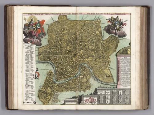 E152.088 - Urbis Romae Veteris ac Modernae Accurata Delineatio.