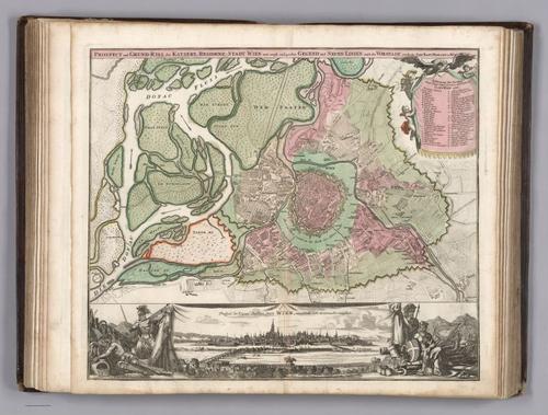 E152.112 - Prospect und Grund-Riss der Kayserl. Residenz-Stadt Wein ....