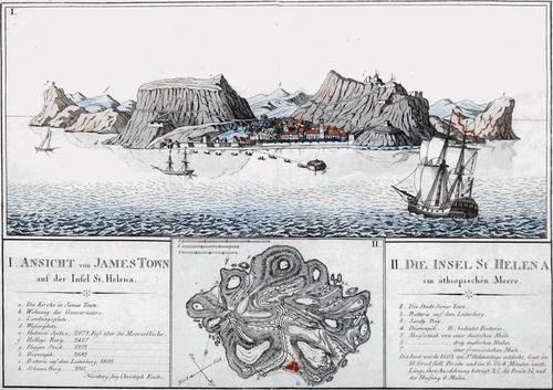 E153 - St. Helena, German Map, 1815