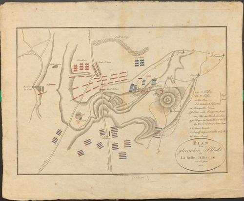 E158 - Plan der glorreichen Schlacht bei La Belle-Alliance am 18ten Juni 1815