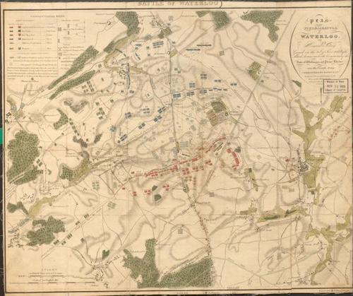 E158 - Willem Benjamin Craan. Plan du champ de bataille de Waterloo...