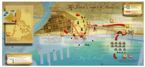 E167 - Map of the British Conquest of Manila in 1762