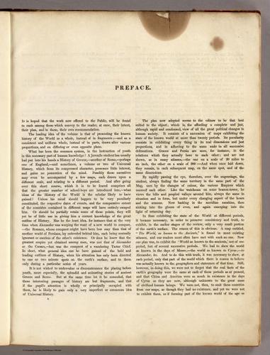 E168 - (Preface 1 to) An Historical Atlas from the Creation to A.D. 1828