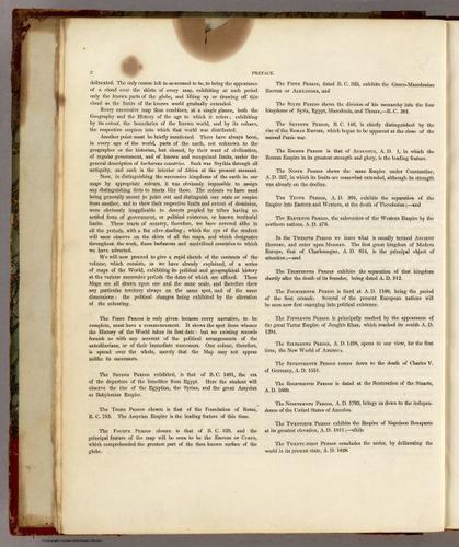 E168 - (Preface 2 To) An Historical Atlas from the Creation to A.D. 1828