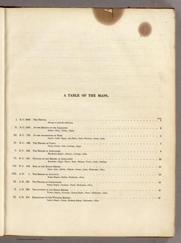 E168 - Index 1: Historical Atlas Creation to A.D. 1828