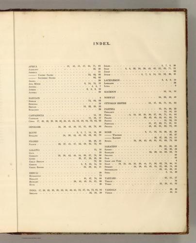 E168 - Index 1 : Historical Atlas ... Creation to A.D. 1828