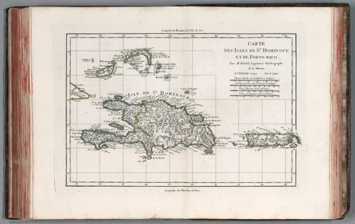 E179 - Carte des Isles de St. Domingue et de Porto-Rico - 1790