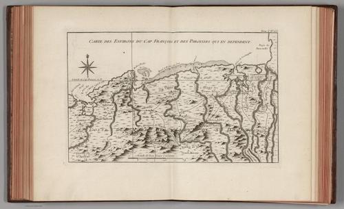 E179 - Carte des environs du cap Francois et des paroisses qui en dependent - 1764