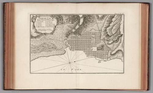 E179 - Ville du cap dans I'isle de St Domingue. Croisey  sculp - 1764