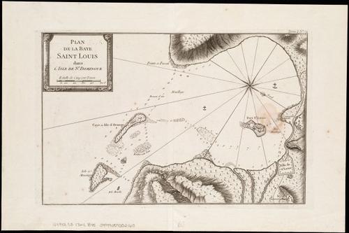 E180 - Plan de la Baye Saint Louis dans l'isle de St. Domingue - 1764