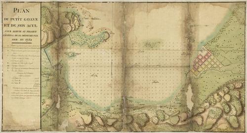 E180 - Plan du Petit Goâve et de son acul pour servir au projet général de sa défense par mer en 1752