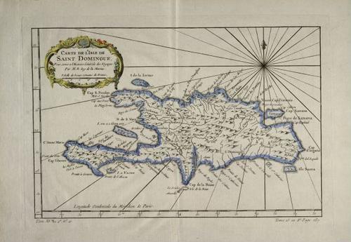 E180 - Carte de l'isle de Saint Domingue - 1750