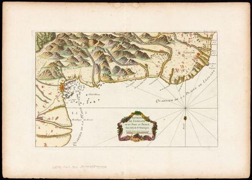 E180 - Environs de Leogane et du Port Au Prince dans l'Isle de St. Domingue - 1764