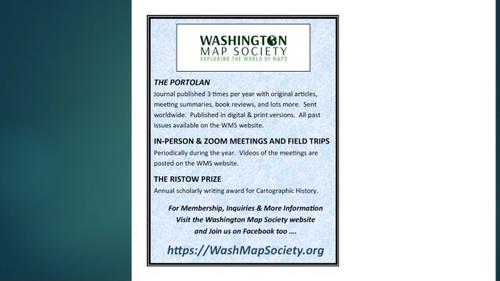 E181 - Advertiser: Washington Map Society - CMS Fall Conference 2021