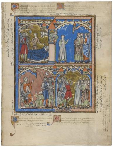 E183.31r - Michal Delays the Soldiers, A Trusted Friend, Saul Learns of David's Whereabouts, Saul's Officers Struck by the Spirit of the Lord
