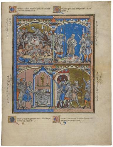 E183.35r - Spoils of War, Saul Decapitated, Trophies, A Grisly Parade