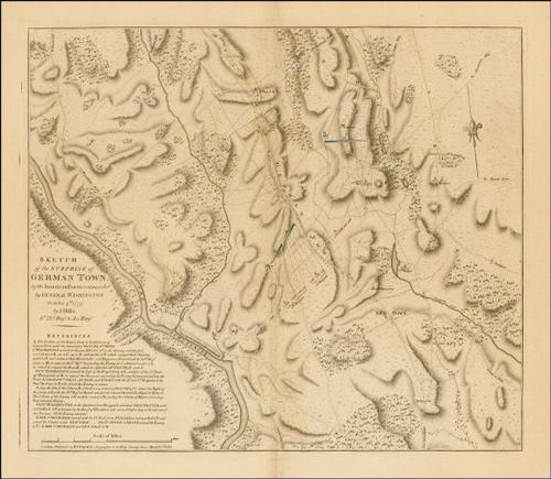 E195 - Sketch of the Surprise of German Town - Faden - 1784