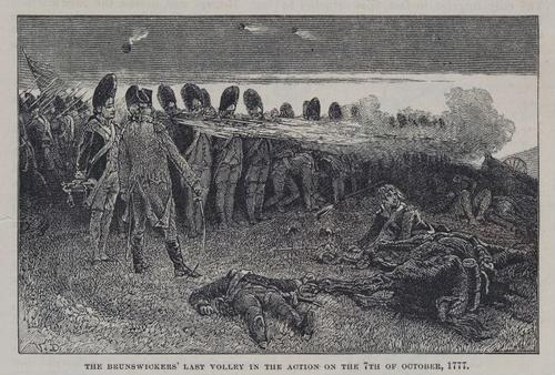 E195 - The Brunswickers Last Volley in the action on the 7th of October 1777