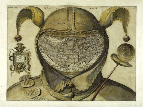 The Fool’s Cap Map of the World - artist unknown - 1585