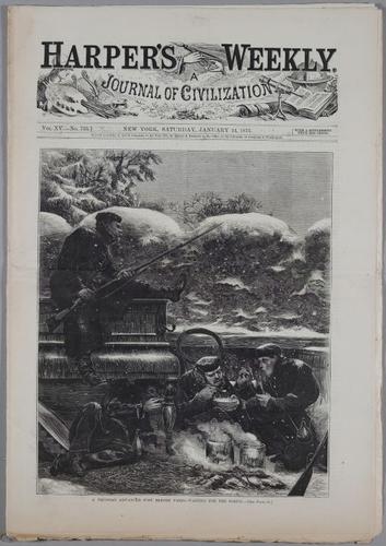 E223 - Paris Map, Nast, Arctic Circle, Harper's Weekly Complete Issue Jan14,1871 . cover