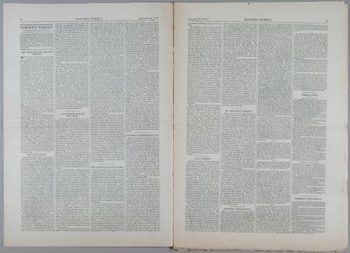 E223 - Paris Map, Nast, Arctic Circle, Harper's Weekly Complete Issue Jan14,1871 . page 26-27