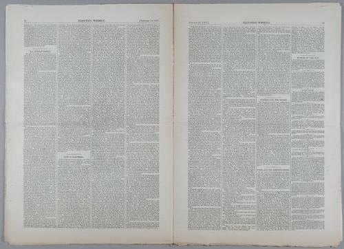E223 - Paris Map, Nast, Arctic Circle, Harper's Weekly Complete Issue Jan14,1871 . page 30-31
