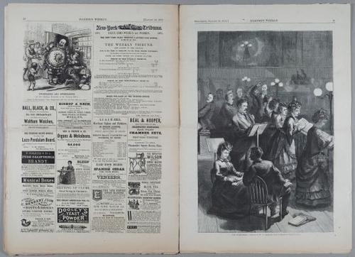 E223 - Paris Map, Nast, Arctic Circle, Harper's Weekly Complete Issue Jan14,1871 page 40-41
