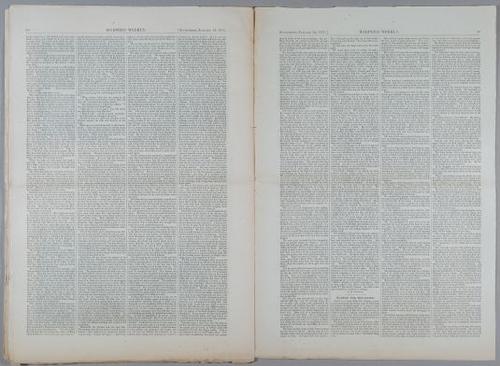 E223 - Paris Map, Nast, Arctic Circle, Harper's Weekly Complete Issue Jan14,1871 page 46-47